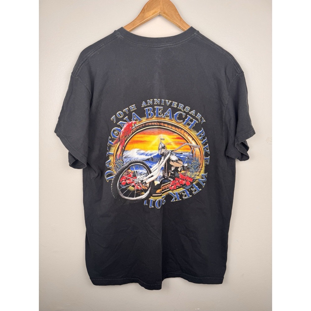 2011 DAYTONA BEACH FLORIDA BIKE WEEK T-Shirt motorcycle 70th anniversary